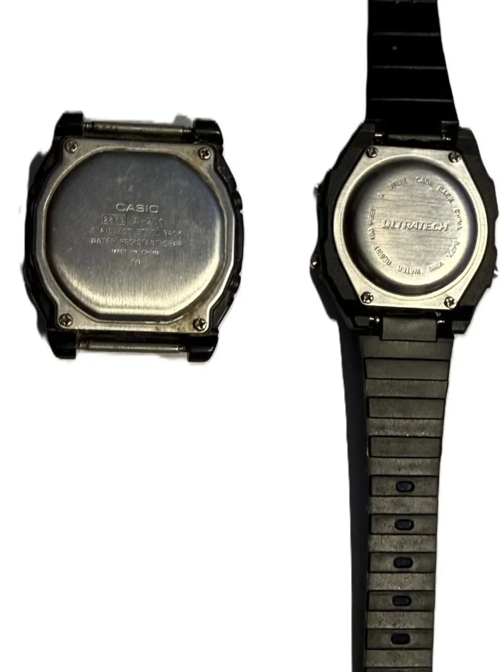 Lot of 2 Casio 2879 W-201 Watch Mens 36mm Digital Illuminator 50M & 1 Ultratech